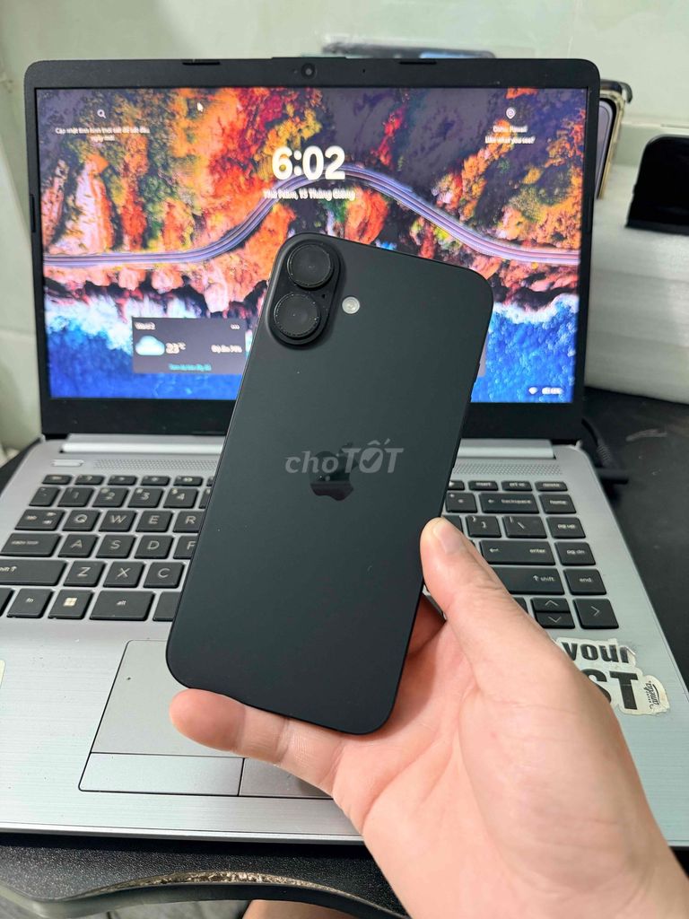iPhone 16 Plus 128GB Đen LL/A p100 sạc hơn 100l. Mua bán Điện thoại tại Quận Hải Châu Đà Nẵng được đăng bởi Vsmart Thu Mua Điện Thoại Laptop  hình 1
