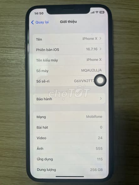 Apple iPhone X 256GB Đen Mỹ. Mua bán Điện thoại tại Quận 11 Tp Hồ Chí Minh được đăng bởi Hội Đồ Điện Tử hình 1