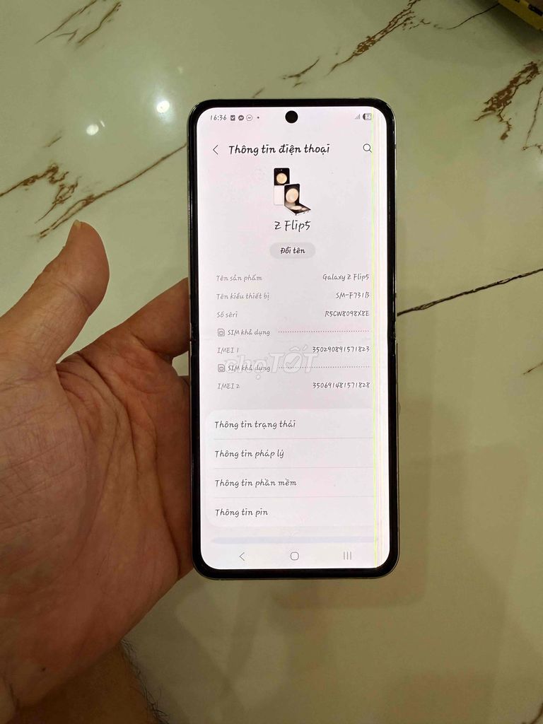 Bán Xác Samsung Zflip5 hỏng hẳn màn trong. Mua bán Điện thoại tại Quận Hà Đông Hà Nội được đăng bởi Mạnh Mobile hình 1