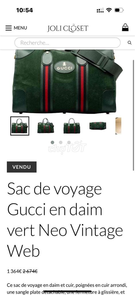 Túi du lịch Gucci Neo Vintage Web. Mua bán Túi xách tại Quận Long Biên Hà Nội được đăng bởi  Nguyễn Diệu Hương  hình 1