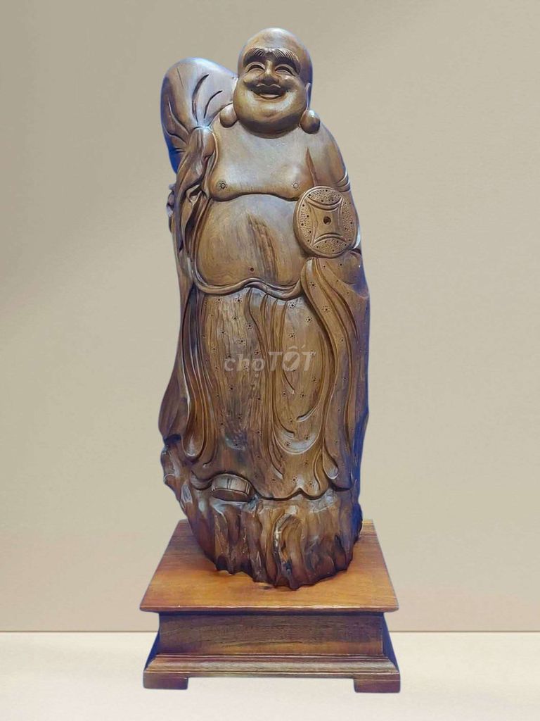 Tượng gỗ Ông Di Lặc Cầm tiền. Mua bán Đồ sưu tầm, đồ cổ tại Quận Hải Châu Đà Nẵng được đăng bởi Trần Xuân Dương hình 1