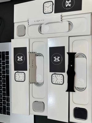 Apple watch series 7/41 thép đen trắng gold NEW ES. Mua bán Thiết bị đeo thông minh tại Quận Thanh Xuân Hà Nội được đăng bởi XCA