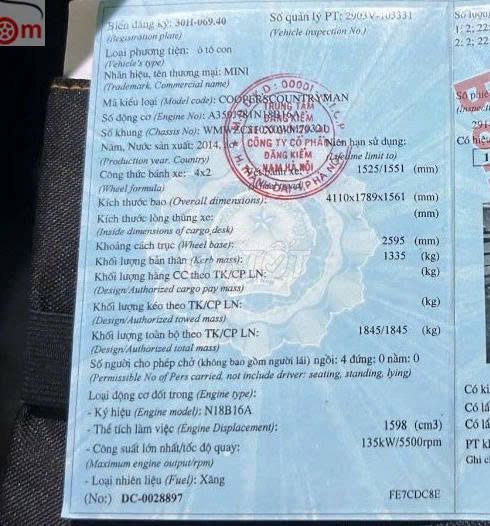 MINI Countryman 2014 – Kiểu dáng độc đáo. Mua bán Ô tô tại Quận Nam Từ Liêm Hà Nội được đăng bởi TRÂN VĂN BÌNH hình 2