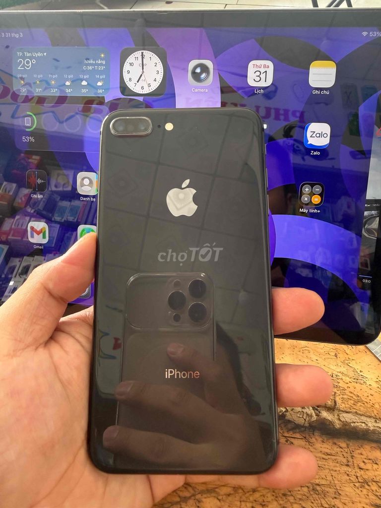 Apple iPhone 8 Plus Đen zin full. Mua bán Điện thoại tại Thị xã Tân Uyên Bình Dương được đăng bởi Đỗ Văn Quyền hình 1