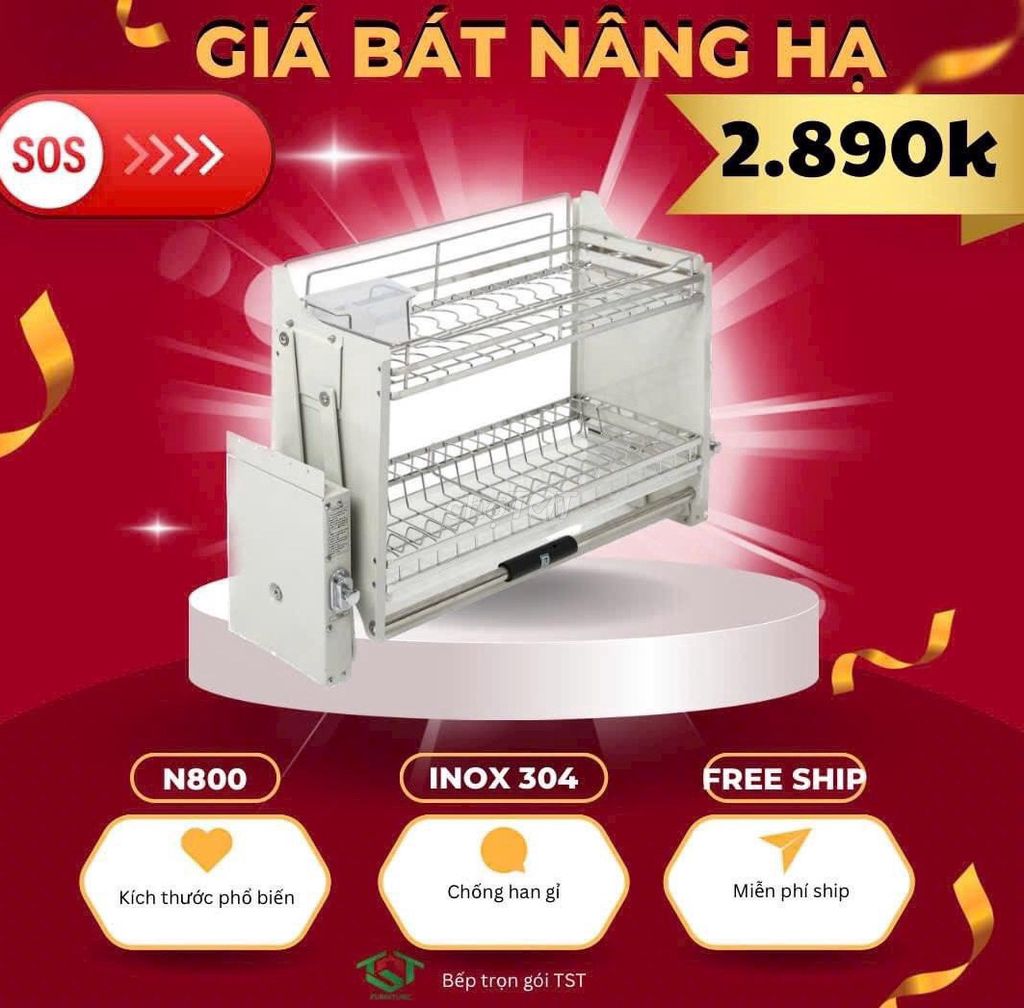 PHỤ KIỆN BẾP - GIÁ BÁT NÂNG HẠ GIÁ TỐT