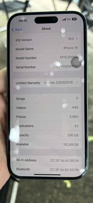 Bán iphone 16 256gb nữ chính chủ.. Mua bán Điện thoại tại Quận 11 Tp Hồ Chí Minh được đăng bởi Mai HTT hình 1