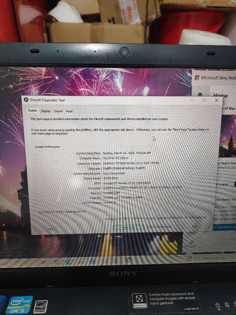 Sony VAIO i3 4GB Đen. Mua bán Laptop tại Quận Tân Phú Tp Hồ Chí Minh được đăng bởi Bình hình 1