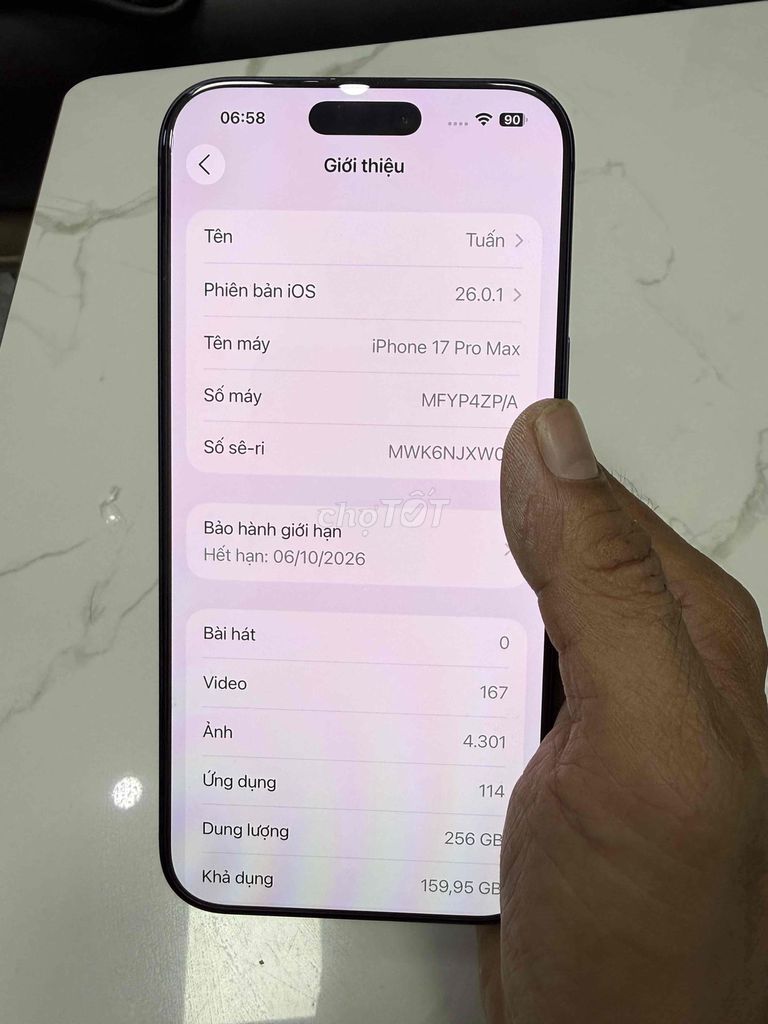 iPhone 17 Pro Max 256GB Xanh đậm 98%. Mua bán Điện thoại tại Quận 12 Tp Hồ Chí Minh được đăng bởi Tuấn hình 1