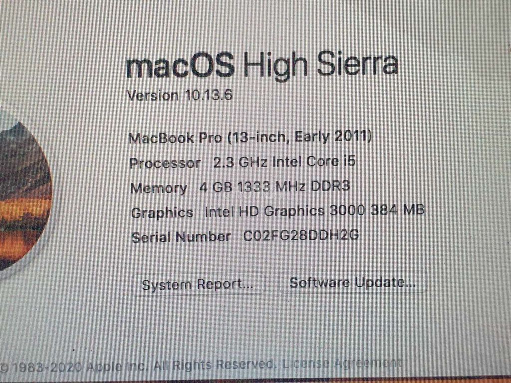 Macbook pro 2011 dòng MC700 i5 2.3g 4g 500g pin 3h