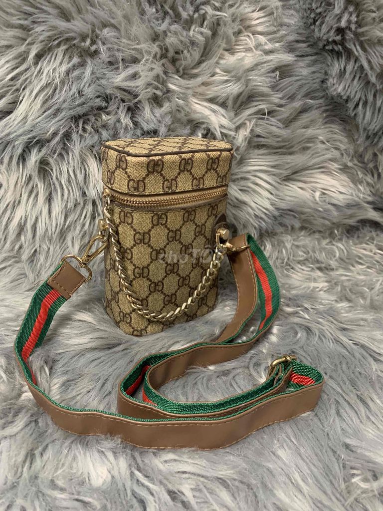 túi si gucci da thật đeo chéo ngang 11cm cao 17cm