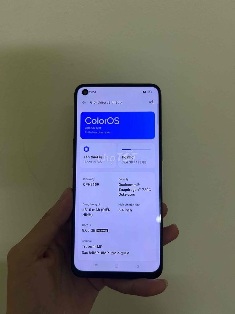 OPPO Reno5 128GB Đen Snapdragon 720G. Mua bán Điện thoại tại Quận Nam Từ Liêm Hà Nội được đăng bởi phạm quỳnh hương hình 1