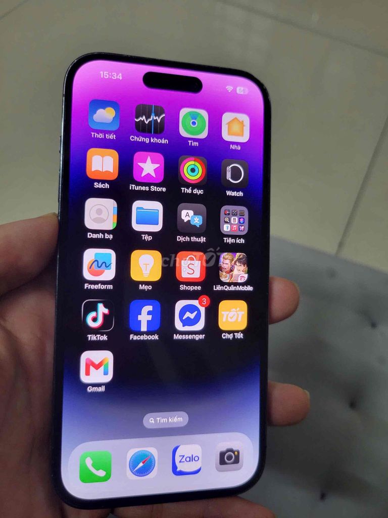 Apple iPhone 14 Pro 256GB Tím Đã dùng. Mua bán Điện thoại tại Huyện Long Thành Đồng Nai được đăng bởi Tuấn Nguyễn hình 1