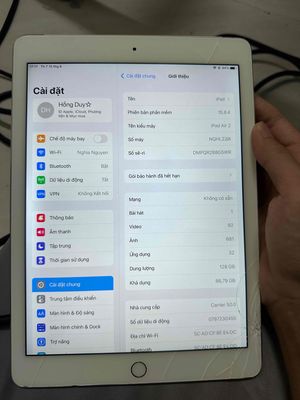 Apple iPad Air 2 128GB Wifi + Sim Bạc