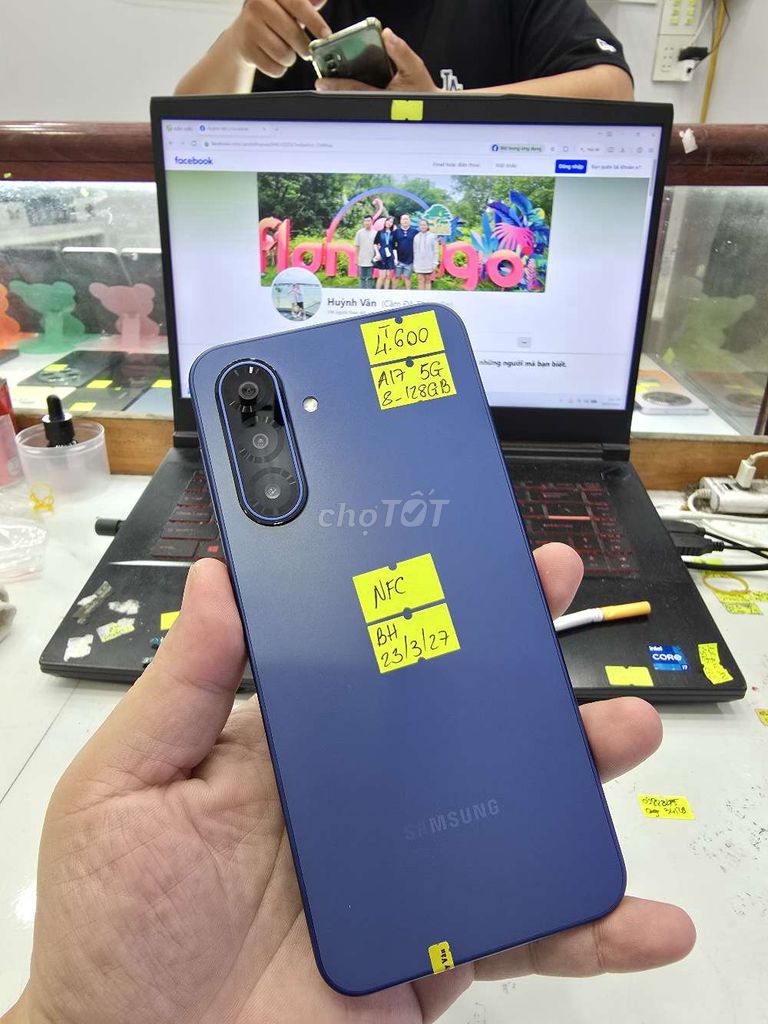 Samsung A17 5G 8GB/128GB Xanh. Mua bán Điện thoại tại Thành phố Long Xuyên An Giang được đăng bởi Facebook Cầm Đồ Thúy Vân hình 1