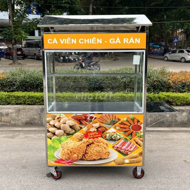 Xe bán cá viên chiên,đồ ăn vặt