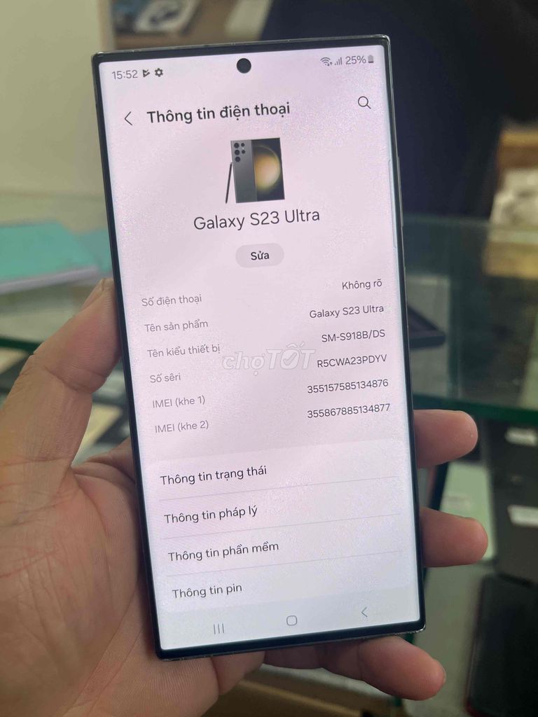 Samsung S23 Ultra 8/256gb VN giá sinh viên