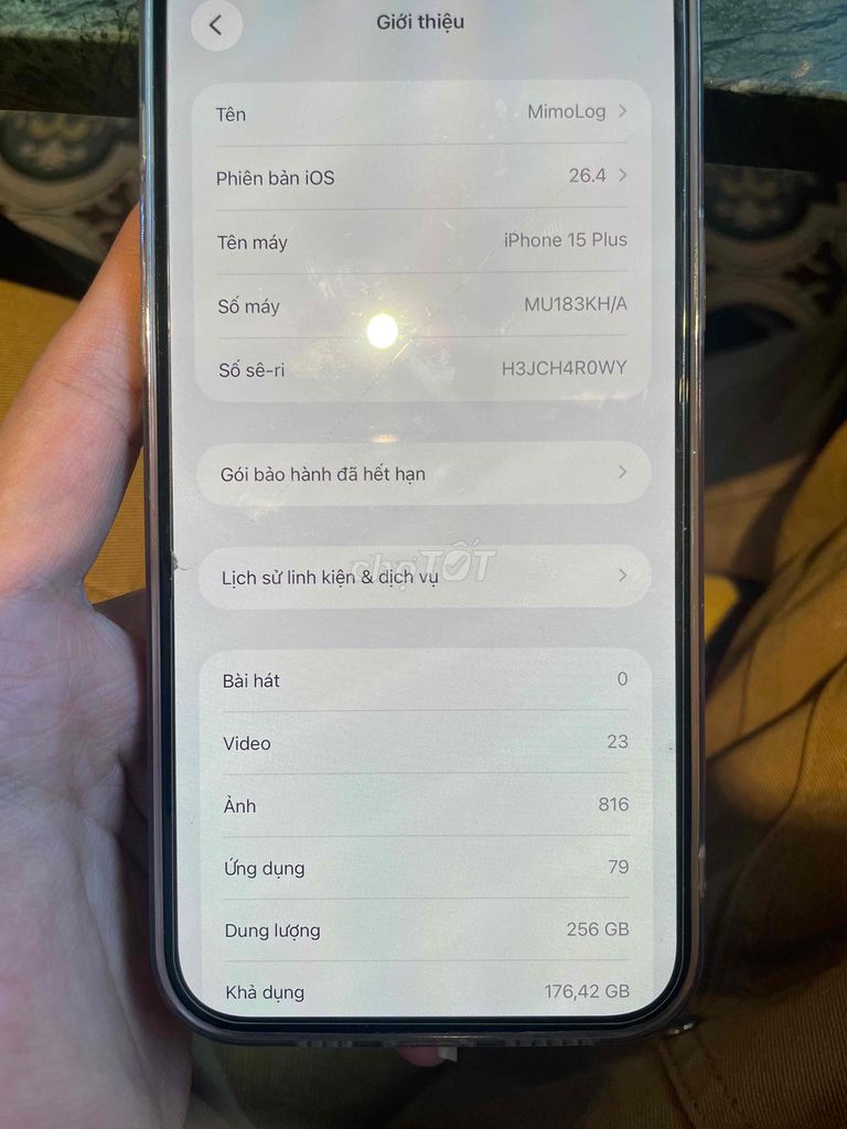 Apple iPhone 15 Plus 256GB Đen pin 91%. Mua bán Điện thoại tại Quận 10 Tp Hồ Chí Minh được đăng bởi Sy Thang hình 1