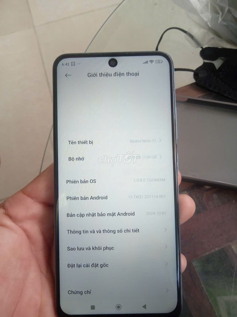 Xiaomi Redmi Note 11 128GB Trắng. Mua bán Điện thoại tại Thành phố Vũng Tàu Bà Rịa - Vũng Tàu được đăng bởi Bùi công thành hình 1