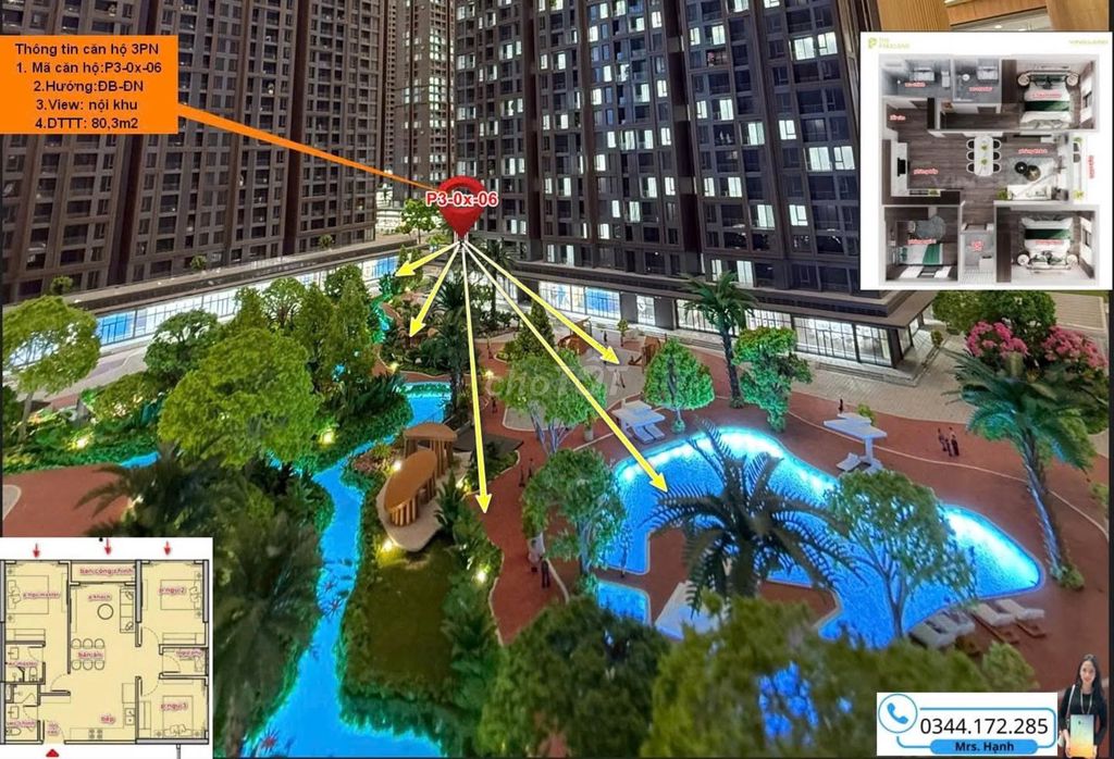 Продажа квартиры 3 спальни Imperia Ocean City, Ocean Park 2,3