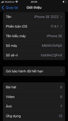 Iphone SE 3 2022 Mã VN/A