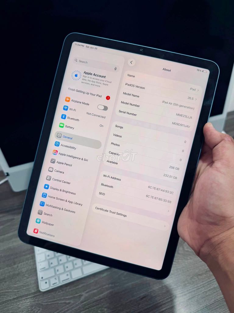 Apple iPad Air 5 M1 Wifi 256GB Xanh. Mua bán Máy tính bảng tại Quận Ba Đình Hà Nội được đăng bởi Hội Đồ Điện Tử hình 1