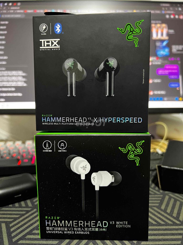 Tai nghe Razer Hammerhead V3 X. Mua bán Tivi, Âm thanh tại Quận 8 Tp Hồ Chí Minh được đăng bởi Thanh Hậu hình 1