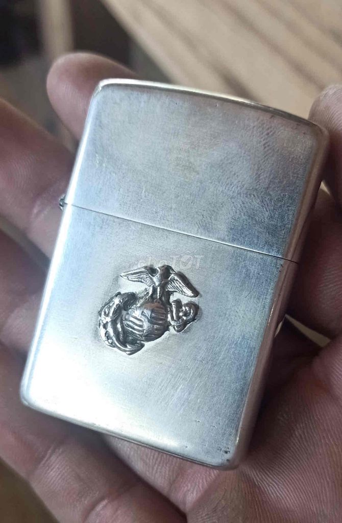 Bật lửa Zippo 1950S Bạc khối chữ xéo còn rất ok. Mua bán Đồ sưu tầm, đồ cổ tại Quận 1 Tp Hồ Chí Minh được đăng bởi thanh lý zippo cao cấp thuận mua vừa bán  hình 1