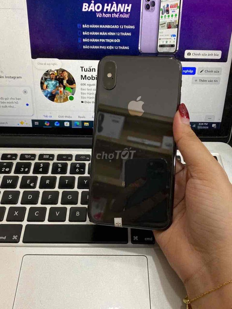 Apple iPhone X 256GB Đen Đã qua sử dụng. Mua bán Điện thoại tại Quận 3 Tp Hồ Chí Minh được đăng bởi Tuấn Nguyễn hình 1