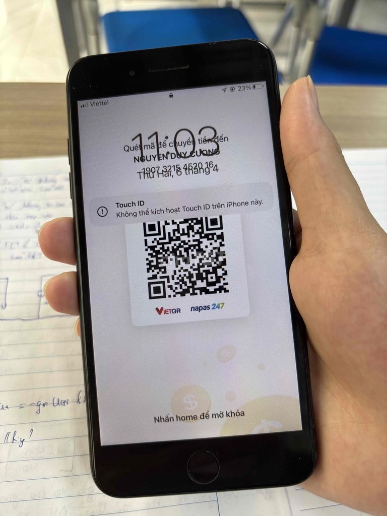 Apple iPhone 7 Plus Đen mất vân tay thay màn. Mua bán Điện thoại tại Huyện Mê Linh Hà Nội được đăng bởi Duy Cường hình 1