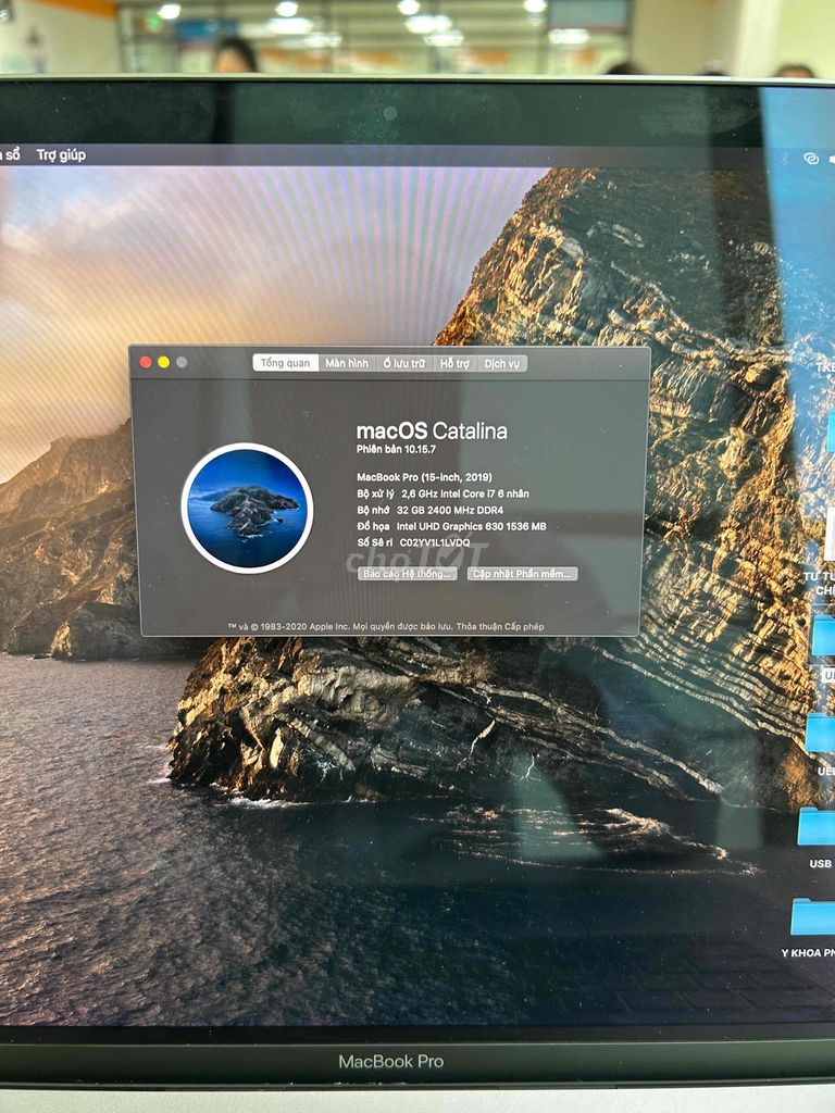 mác pro2019-i7/32gb/512-15" đẹp keng.