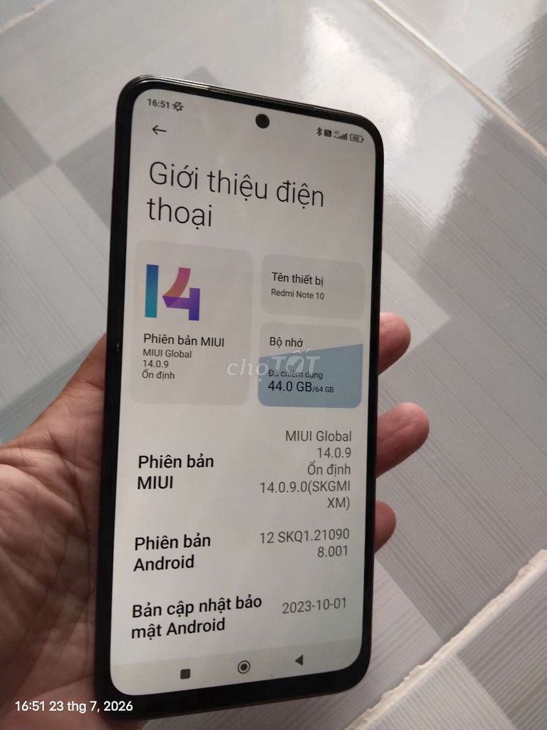 Xiaomi Redmi Note 10 4GB 64GB Đen. Mua bán Điện thoại tại Thành phố Thủ Đức Tp Hồ Chí Minh được đăng bởi bảo nam hình 1