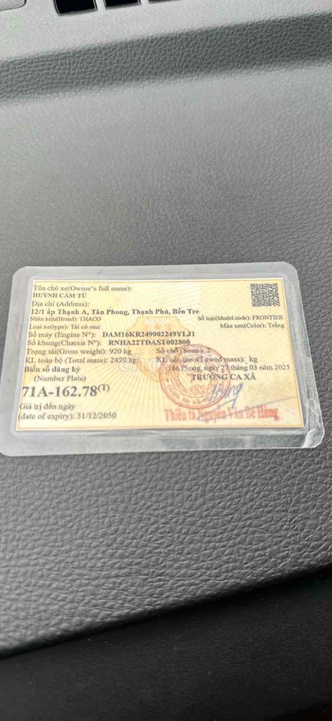 Bán xe tải tf230 thùng dài 2m8 .. Mua bán Xe tải, xe ben tại Huyện Thạnh Phú Bến Tre được đăng bởi Huynh Cam Tu hình 5