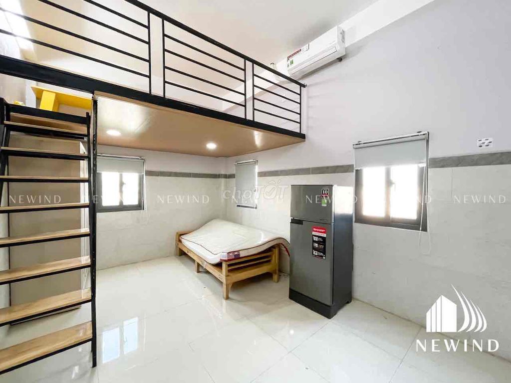 Căn hộ mini có máy giặt riêng rộng thoáng ở được4 người ngay Trung Tâm