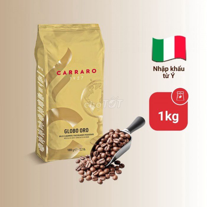 Cà phê hạt Carraro Globo Oro 1000g Ý. Mua bán Đồ ăn, thực phẩm và các loại khác tại Thành phố Thủ Đức Tp Hồ Chí Minh được đăng bởi Tô Hồ  hình 1