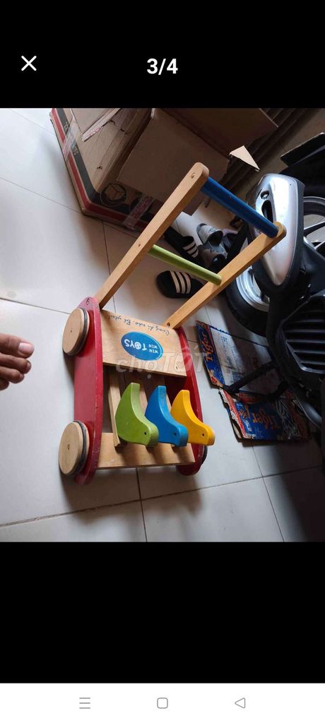 Xe tập đi Win Win Toys Gỗ Đỏ, Xanh, Vàng. Mua bán Mẹ và bé tại Quận 11 Tp Hồ Chí Minh được đăng bởi Tào Huệ Lệ hình 1