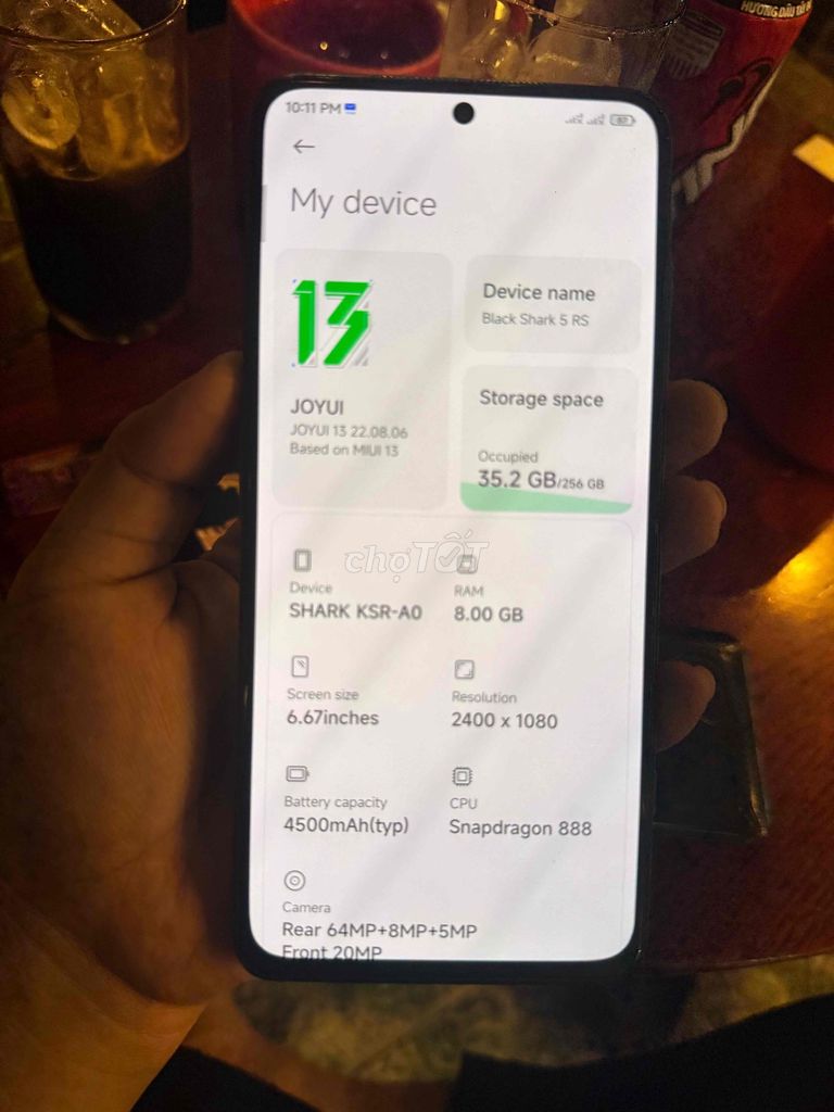 Black Shark 5 RS 8GB/256GB. Mua bán Điện thoại tại Quận 12 Tp Hồ Chí Minh được đăng bởi khanh khanh hình 1