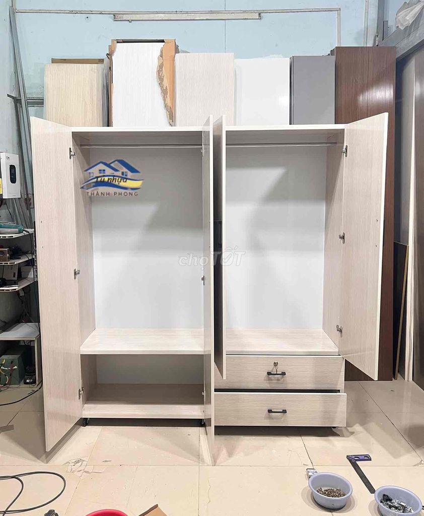 Tủ quần áo Nhựa Đài Loan 4 cánh 1m63x1m80. Mua bán Tủ, kệ gia đình tại Thành phố Thủ Đức Tp Hồ Chí Minh được đăng bởi Ngọc Lan hình 1