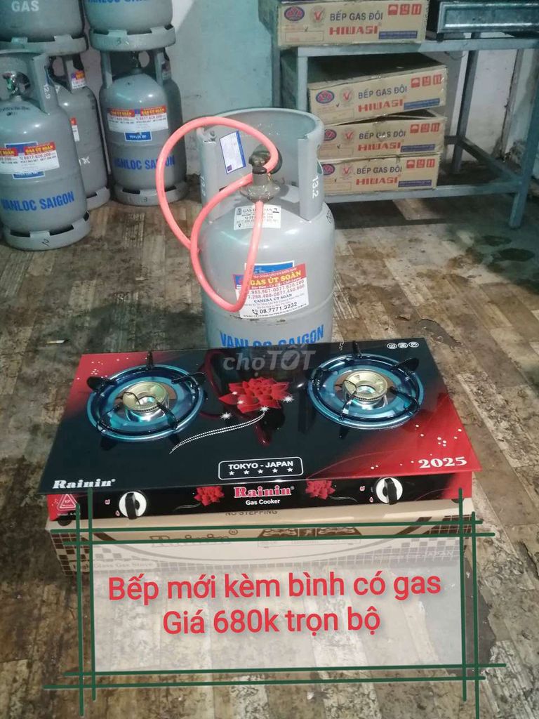 Bếp và bình trọn bộ giá 680k