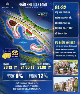 Cơ hội tuyệt vời để sở hữu Song lập Golf Land tại Vinhomes Vũ Yên. Mua bán nhà ở tại Huyện Thuỷ Nguyên Hải Phòng được đăng bởi Tuân Nguyễn