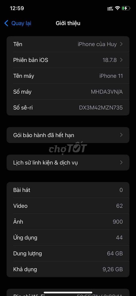 Apple iPhone 11 64GB Đã qua sử dụng. Mua bán Điện thoại tại Thị xã Thái Hòa Nghệ An được đăng bởi Sơn hình 1