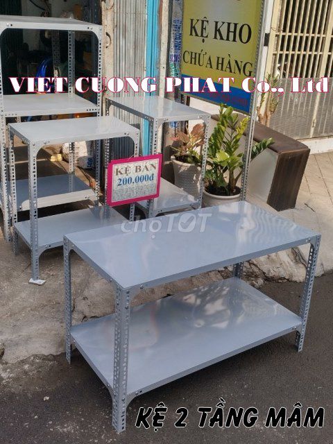 Kệ để Bếp gas đôi 2 tầng mâm (100x40). Cao 75cm. Mua bán Tủ, kệ gia đình tại Quận Tân Bình Tp Hồ Chí Minh được đăng bởi Kệ Thép V Lỗ Đa Năng hình 1