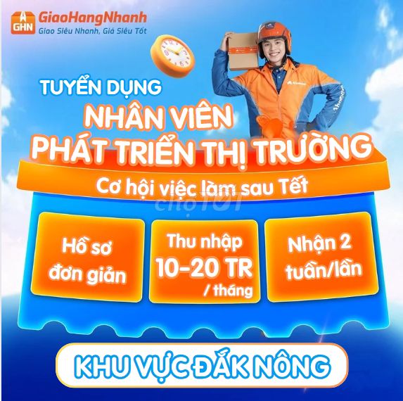 GHN CHIÊU MỘ 10 ANH SHIPPER - GIAO NHẬN HÀNG HÓA