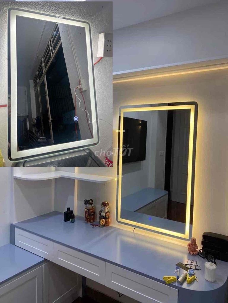 Gương trang điểm đèn LED 60x40cm. Mua bán Nội thất, đồ gia dụng khác tại Quận Sơn Trà Đà Nẵng được đăng bởi Nội Thất Xinh hình 1