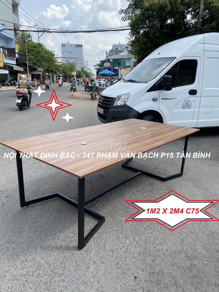 BÀN LÀM VIỆC NHÓM VÁN MDF KHUNG CHÂN SẮT LẮP RÁP