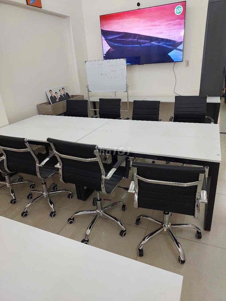thanh lý bộ bàn ghế.bàn kt 1mx2m8. Mua bán Đồ dùng văn phòng tại Quận Gò Vấp Tp Hồ Chí Minh được đăng bởi quynh nga  hình 1