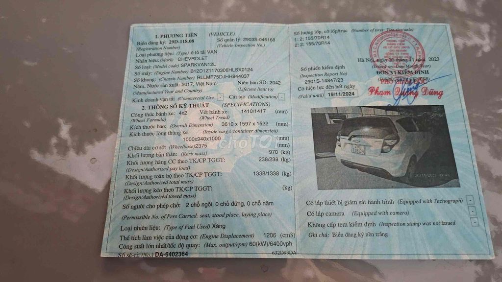 Chevrolet Spark 2017 1.2 LT - 112000 km. Mua bán Ô tô tại Thành phố Bắc Ninh Bắc Ninh được đăng bởi Safari Nguyễn  hình 8