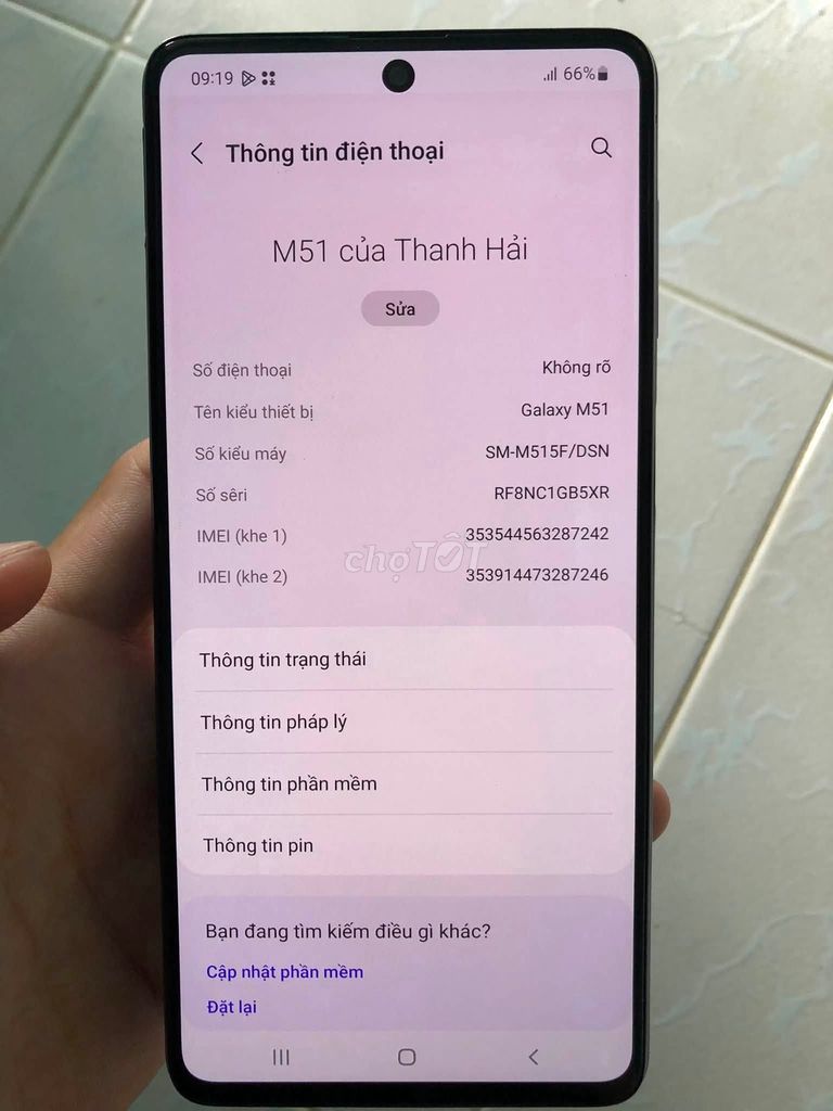 Samsung M51 Xanh 7000 mAh. Mua bán Điện thoại tại Thành phố Thuận An Bình Dương được đăng bởi Hội Đồ Điện Tử hình 1