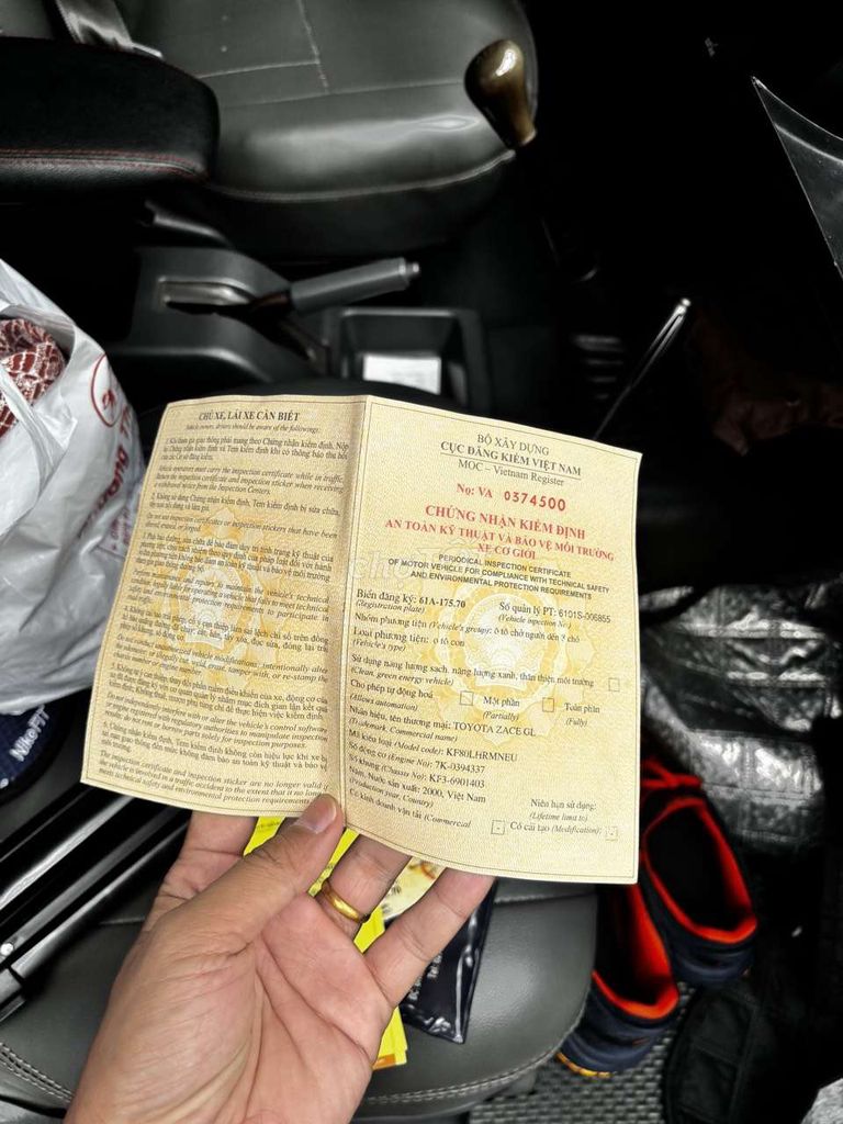 Xe Toyota Zace G 2000 GL 2000 - 200000 km. Mua bán Ô tô tại Thành phố Thuận An Bình Dương được đăng bởi Anz hình 2