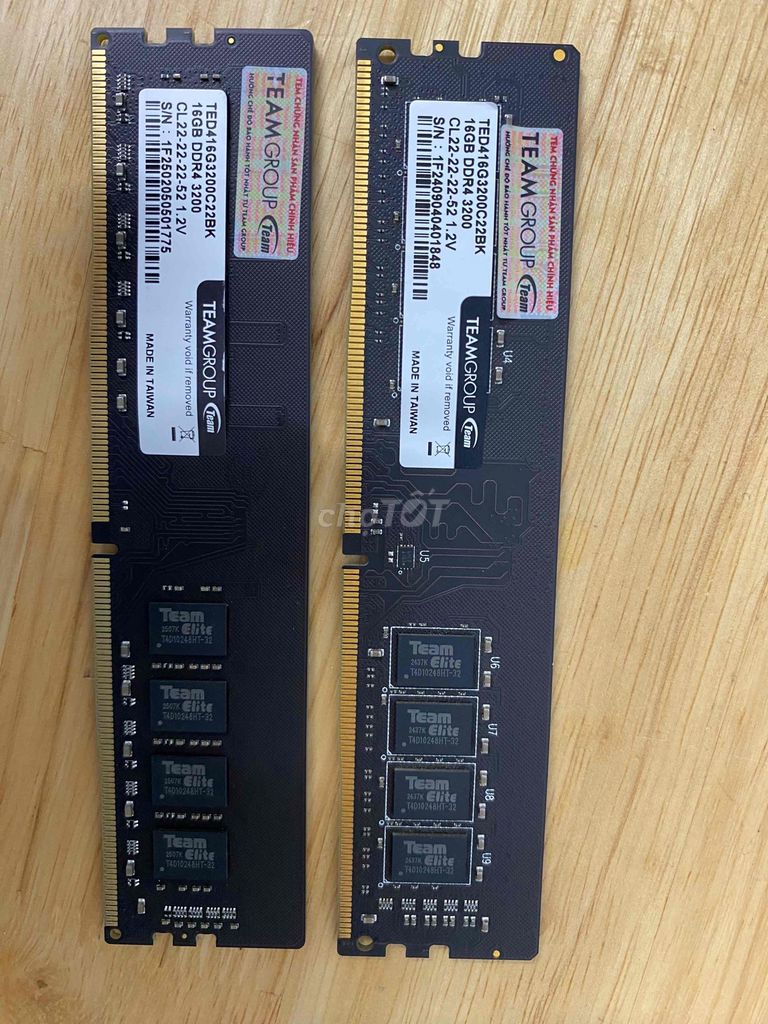 RAM Team Group Elite 16GB DDR4 3200MHz. Mua bán Linh kiện (RAM, Card...) tại Thành phố Yên Bái Yên Bái được đăng bởi Mai Linh hình 1