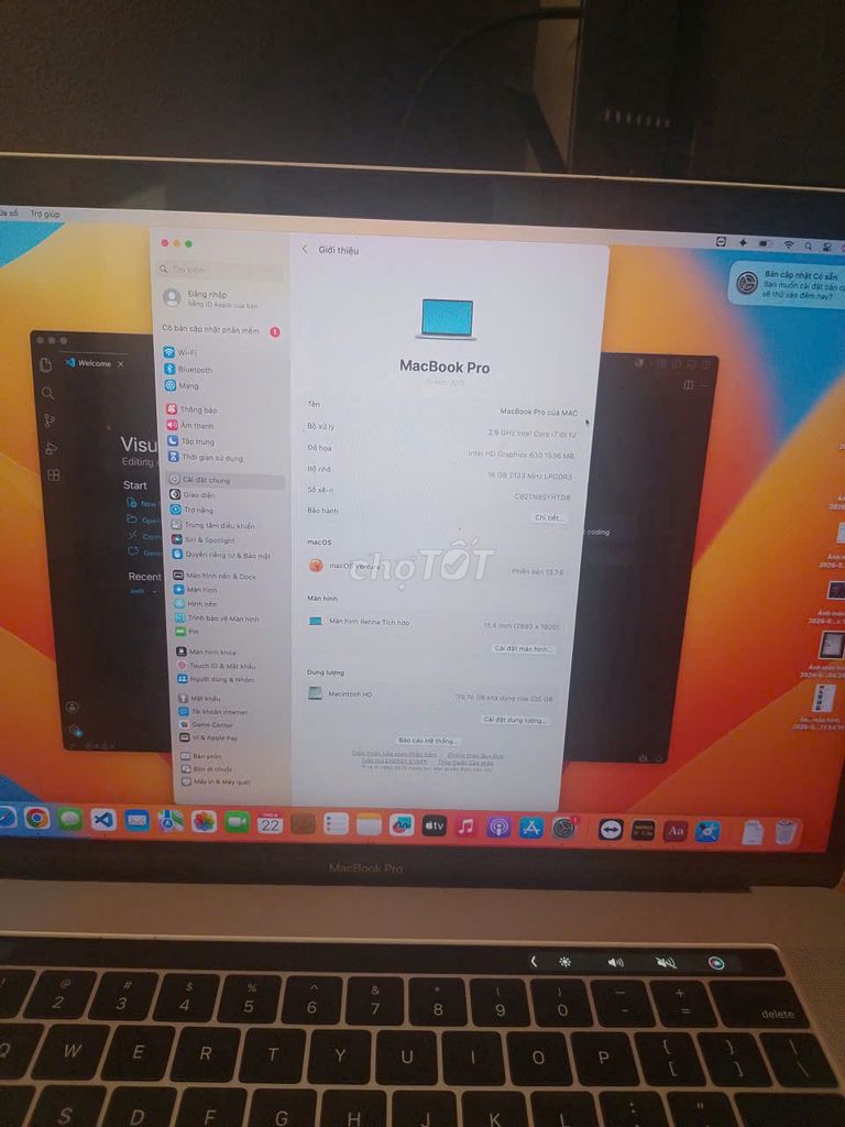 Apple Macbook Pro 2017 16GB/512GB Xám. Mua bán Laptop tại Quận Bình Tân Tp Hồ Chí Minh được đăng bởi Trinh Dương hình 1
